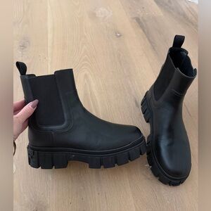 Fendi Black Ankle Boots with Chunky Sole